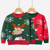 Christmas Fashion Snowflake Deer Viscose Hoodies & Sweaters main image 1