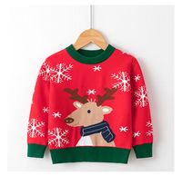 Christmas Fashion Snowflake Deer Viscose Hoodies & Sweaters sku image 1