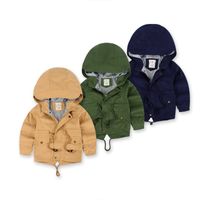 Fashion Solid Color Patchwork Polyester Boys Outerwear main image 3