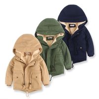 Fashion Solid Color Patchwork Polyester Boys Outerwear main image 2