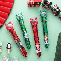 Cute Christmas Retractable Student Multi-color Ballpoint Pen 1 Piece main image 5