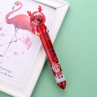 Cute Christmas Retractable Student Multi-color Ballpoint Pen 1 Piece sku image 2