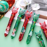 Cute Christmas Retractable Student Multi-color Ballpoint Pen 1 Piece main image 4