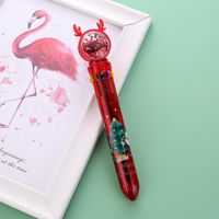 Cute Christmas Retractable Student Multi-color Ballpoint Pen 1 Piece sku image 1