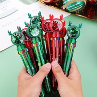 Cute Christmas Retractable Student Multi-color Ballpoint Pen 1 Piece main image 1