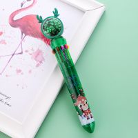 Cute Christmas Retractable Student Multi-color Ballpoint Pen 1 Piece sku image 3