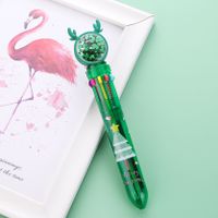 Cute Christmas Retractable Student Multi-color Ballpoint Pen 1 Piece sku image 4