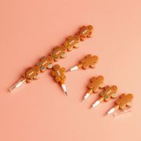 Creative Brown Little Cookie Folding Doll Shape Pencil 1 Piece sku image 1