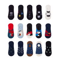 Men's Sports Color Block Stripe Cotton Jacquard Crew Socks 1 Pair main image 6