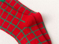 Kinder Retro Weihnachtsmann Streifen Plaid Baumwolle Crew Socken 4-teiliges Set main image 2