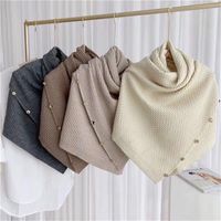 Women's Simple Style Solid Color Knit Winter Scarves main image 5