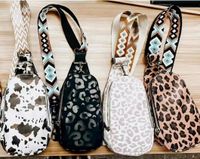 Women's Fashion Color Block Plaid Pu Leather Waist Bags sku image 20