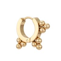 Fashion Geometric Stainless Steel Gold Plated Zircon Hoop Earrings 1 Pair sku image 4