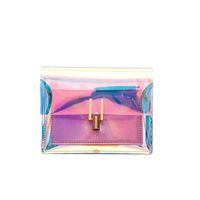 Women's Small Plastic Solid Color Fashion Transparent Square Lock Clasp Square Bag main image 5