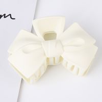 Sweet Solid Color Bow Knot Plastic Hair Claws sku image 7