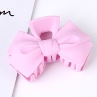 Sweet Solid Color Bow Knot Plastic Hair Claws sku image 9