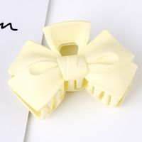Sweet Solid Color Bow Knot Plastic Hair Claws sku image 8