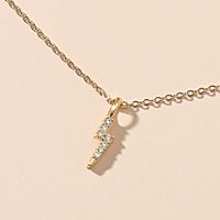 Wholesale Jewelry Diamond Lightning Pendant Titanium Steel Necklace Nihaojewelry main image 3