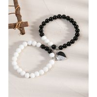 Fashion Heart Shape Agate Beaded Bracelets 1 Set sku image 20