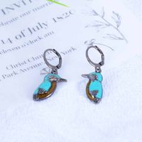 Bohemian Bird Alloy Plating Turquoise Women's Earrings 1 Pair main image 7