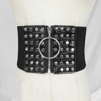 Fashion Solid Color Pu Leather Rivet Women's Corset Belts sku image 3