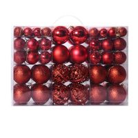 Christmas Retro Ball Plastic Party Hanging Ornaments 100 Pieces sku image 2