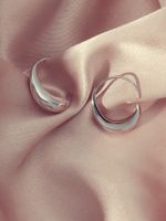 Paris Hollow Letter Semicircle Design Styling C-shaped Earrings sku image 13