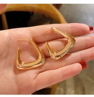 Paris Hollow Letter Semicircle Design Styling C-shaped Earrings sku image 26