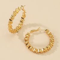 Paris Hollow Letter Semicircle Design Styling C-shaped Earrings sku image 45