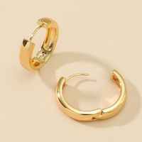 Paris Hollow Letter Semicircle Design Styling C-shaped Earrings sku image 42