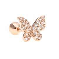 Classic Temperament Butterfly Gold Non-fading Piercing Earring sku image 22