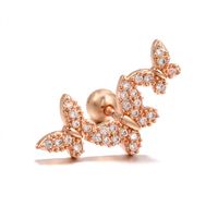 Classic Temperament Butterfly Gold Non-fading Piercing Earring sku image 35