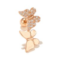 Classic Temperament Butterfly Gold Non-fading Piercing Earring sku image 29