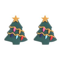 1 Pair Fashion Christmas Tree Snowman Soft Clay Drop Earrings main image 5