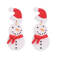 1 Pair Fashion Christmas Tree Snowman Soft Clay Drop Earrings main image 4