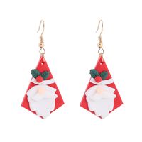 1 Pair Fashion Christmas Tree Snowman Soft Clay Drop Earrings sku image 5