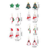 1 Pair Fashion Christmas Tree Snowman Soft Clay Drop Earrings main image 2