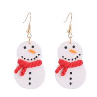 1 Pair Fashion Christmas Tree Snowman Soft Clay Drop Earrings sku image 4
