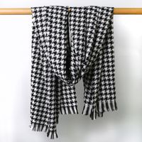 Unisex Fashion Houndstooth Imitation Cashmere Scarf main image 1