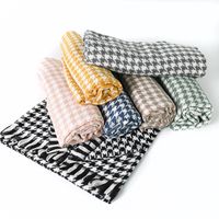 Unisex Fashion Houndstooth Imitation Cashmere Scarf main image 2