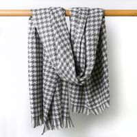 Unisex Fashion Houndstooth Imitation Cashmere Scarf sku image 3