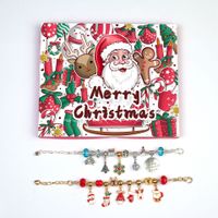 Style De Bande Dessinée Père Noël Bonhomme De Neige Wapiti Alliage Placage Incruster Strass Bracelets 1 Jeu main image 4