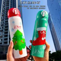 Christmas Cute Christmas Tree Letter Stainless Steel Daily Cup 1 Piece main image 4