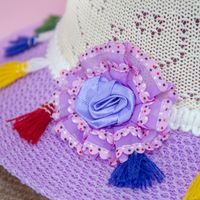 Children Unisex Fashion Flower Tassel Straw Hat main image 2