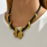 Fashion Snake Alloy Inlay Rhinestones Women's Necklace 1 Piece main image 6