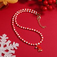Cute Christmas Tree Santa Claus Snowflake Beaded Inlay Rhinestones Women's Pendant Necklace 1 Piece main image 1
