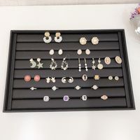 Fashion Solid Color Pu Paper Card Jewelry Rack main image 4