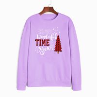 Fashion Christmas Tree Letter Polyester Round Neck Long Sleeve Regular Sleeve Printing Hoodie sku image 20