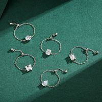 Fashion Constellation Silver Polishing Inlay Zircon Open Ring 1 Piece main image 3