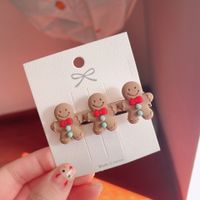 Cute Gingerbread Resin Hair Clip 1 Piece sku image 4